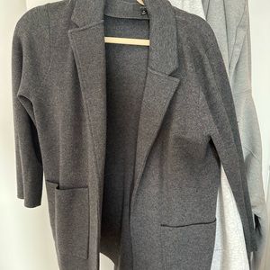 Jcrew Eloise sweater blazer dark gray size small
